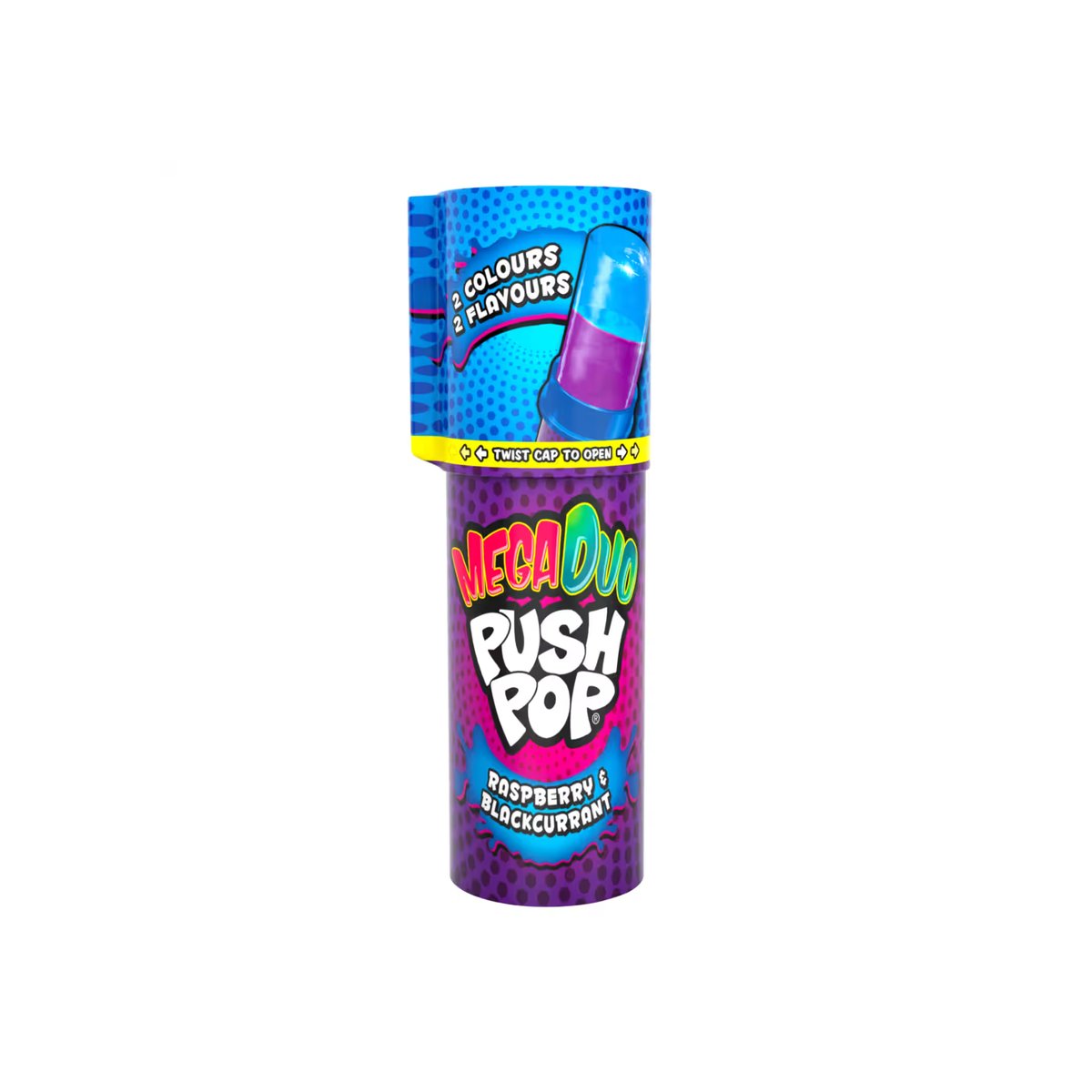Ledinukas BAZOOKA MEGA PUSH POP DUO (AVIEČIŲ IR JUODŲJŲ SERBENTŲ), 30 g