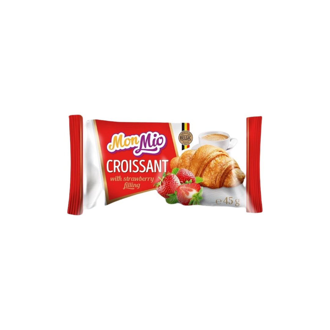 Kruasanas MON MIO su braškių įdaru 45g