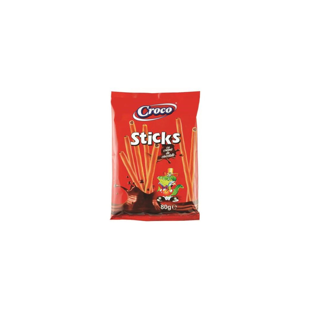 Sausainiai CROCO Sticks (ŠOKOLADO KREMU SK.), 80 g