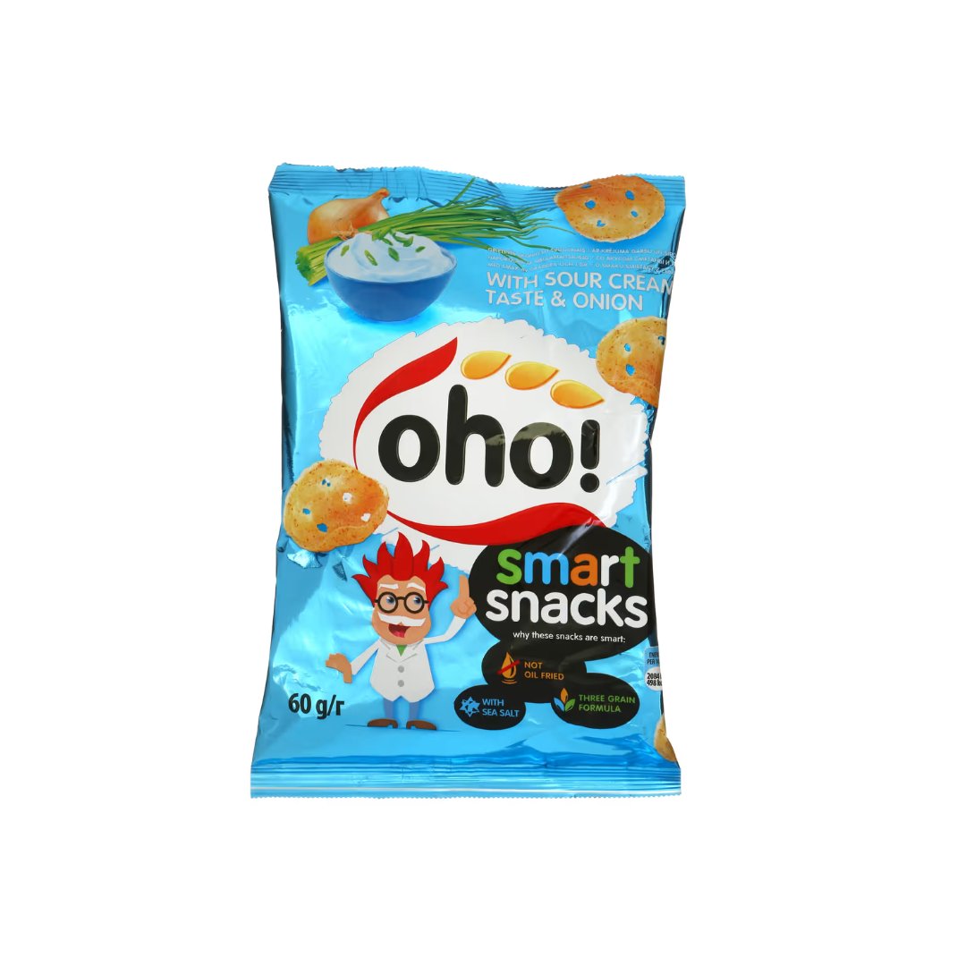 Traškučiai OHO, su grietine ir svogunais, 60 g
