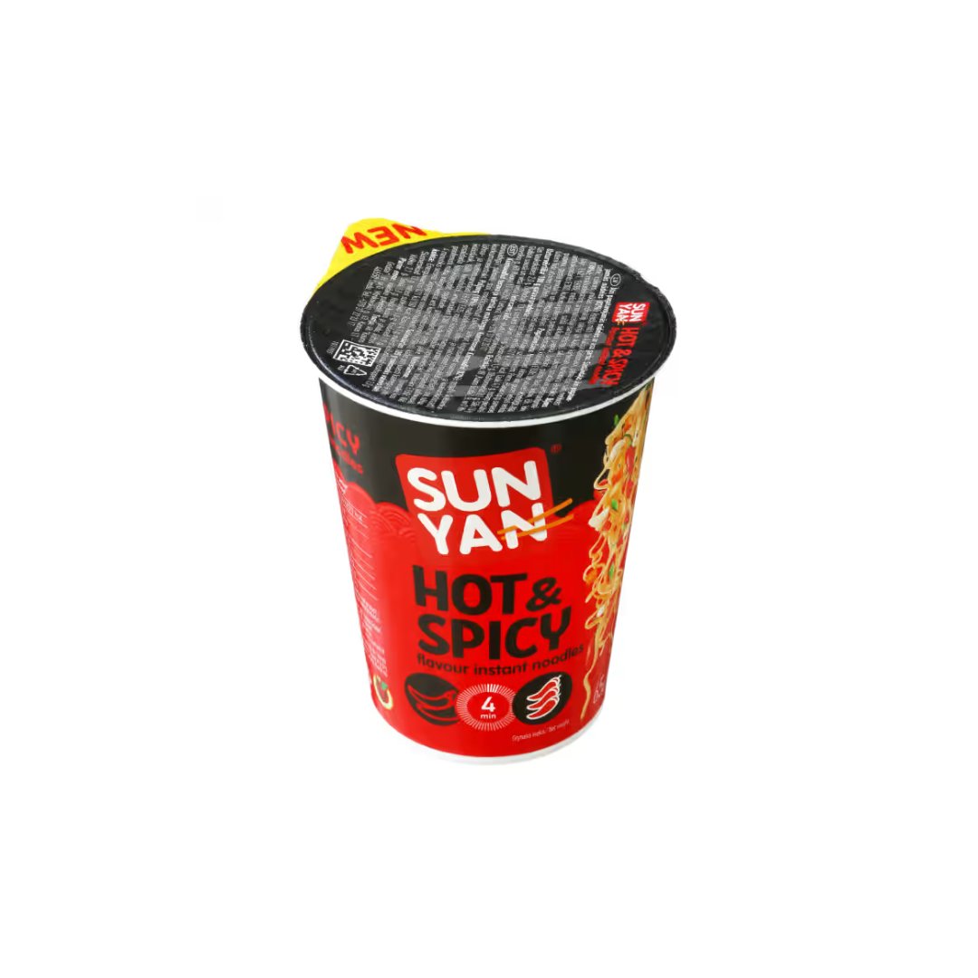 Greitai paruošiami makaronai aštraus skonio SUN YAN, 65 g