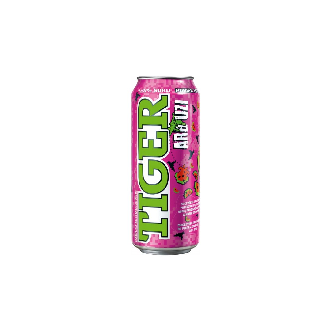 Gazuotas gaivusis gėrimas TIGER Arbūzų, 500 ml