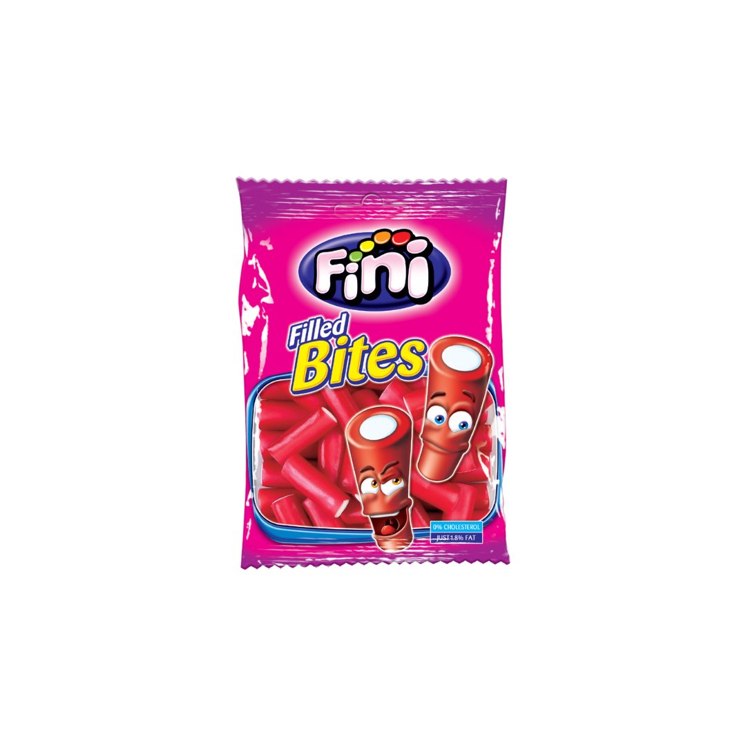 Guminukai FINI Filled Bites Braškių skonio, 90 g