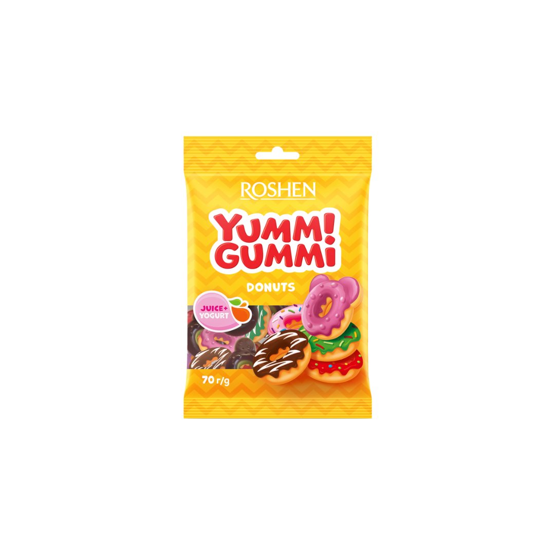 Želiniai saldainiai YUMMI GUMMI Donuts, 70 g