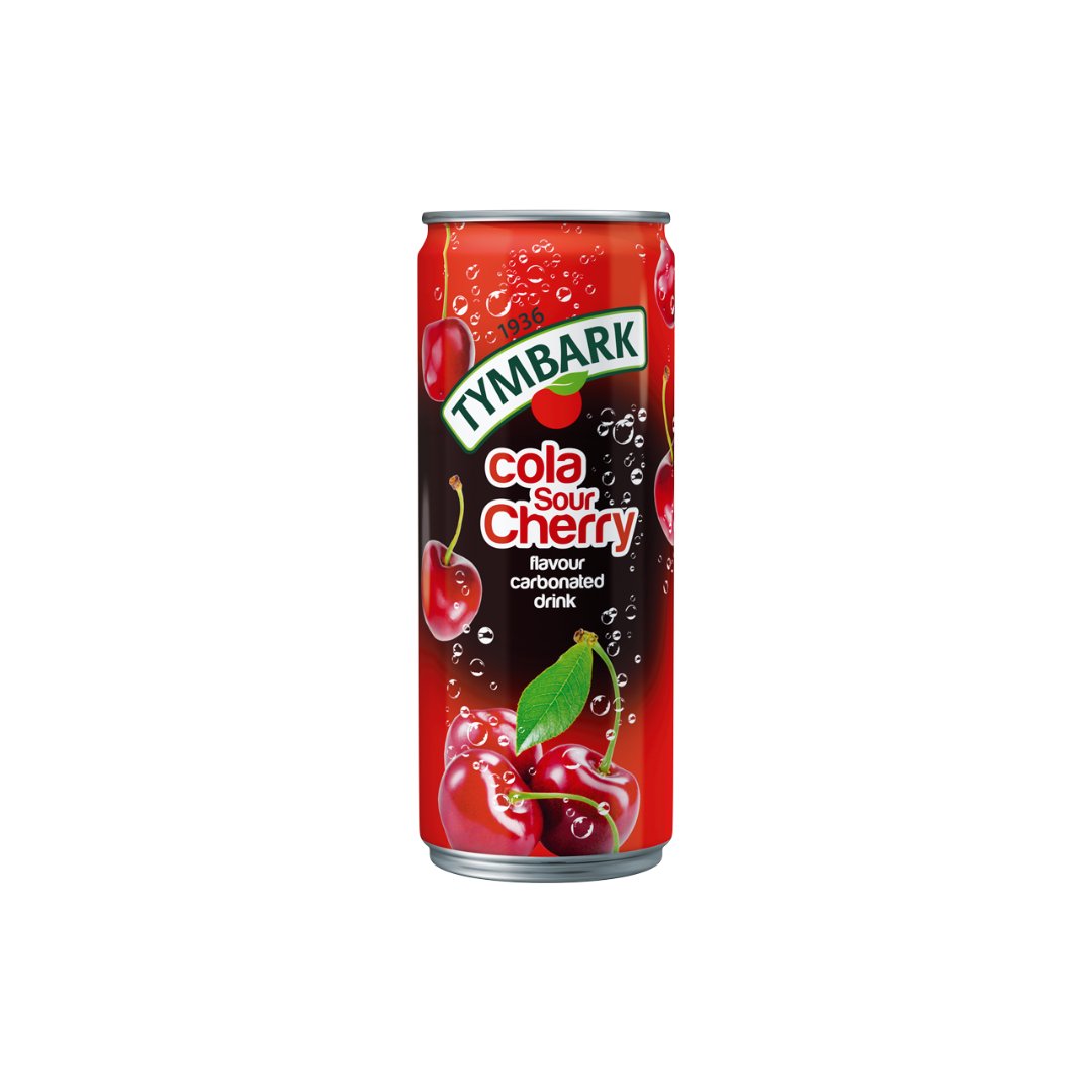Gazuotas gaivusis gėrimas TYMBARK Cola Cherry, 330 ml