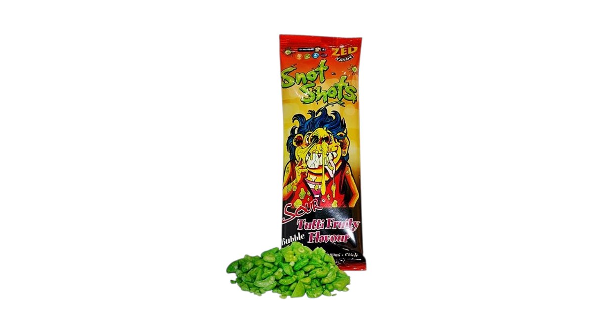 Saldainis su kramtomąja guma ZED SNOT SHOTS 35g