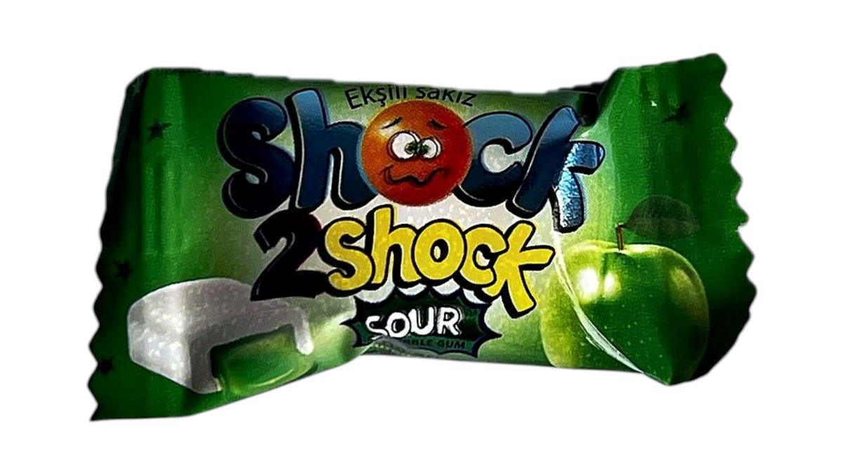 Kramtomoji guma SCHOCK SOUR APPLE 4g