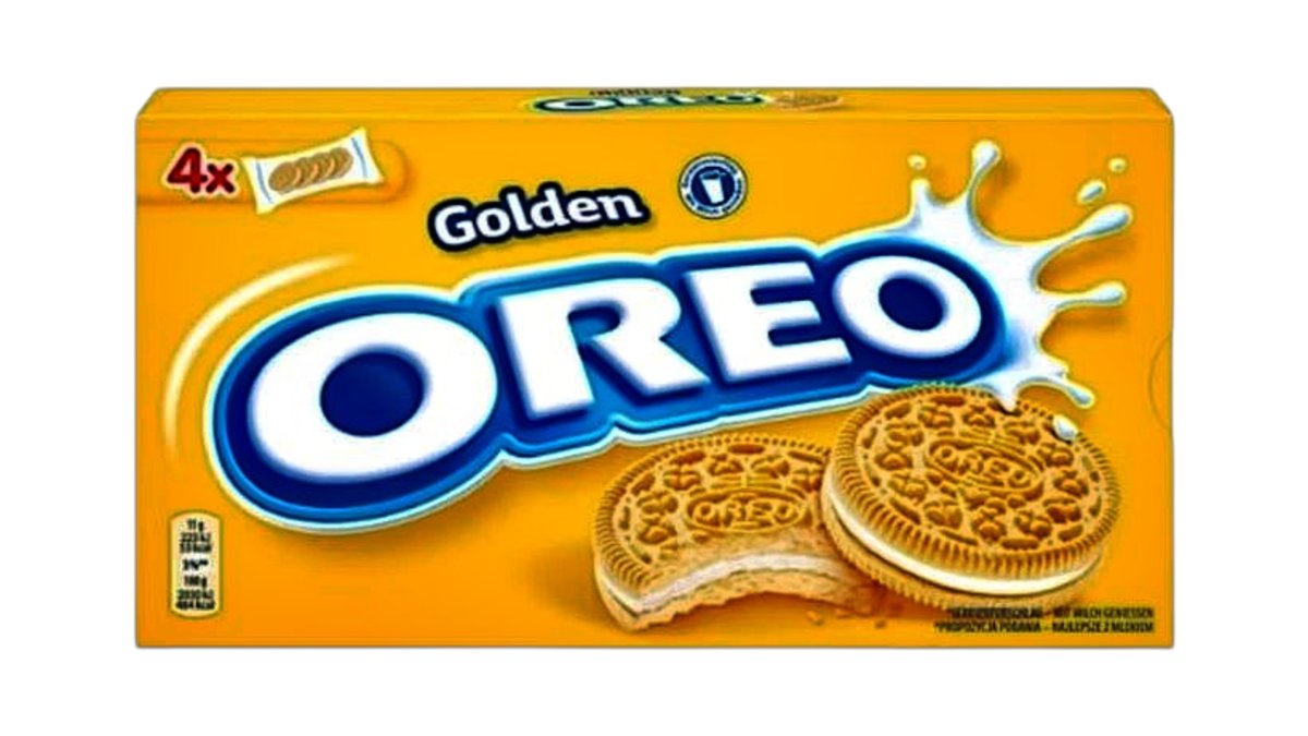 Sausainiai OREO GOLDEN su vanilės skonio įdaru, 176g