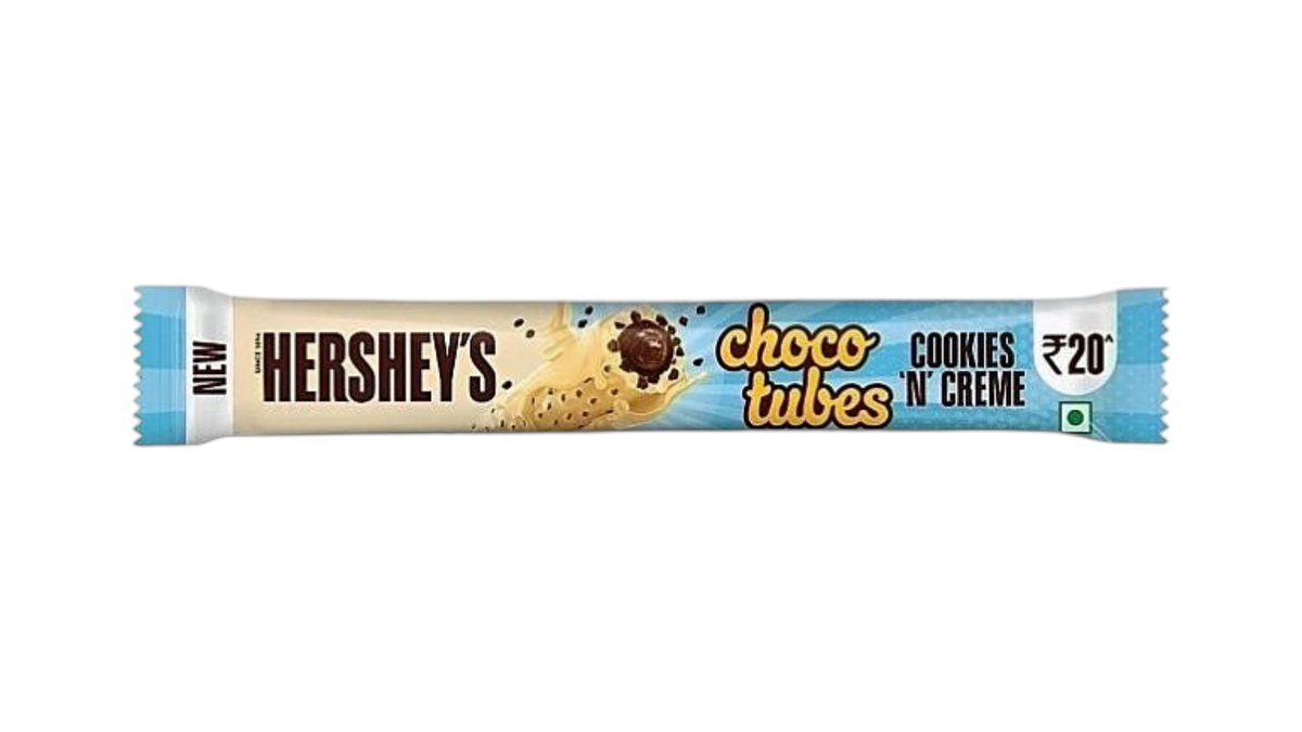 Vafliukai HERSHEY'S CHOCO TUBES (COOKIES 'N CREAM), 25g
