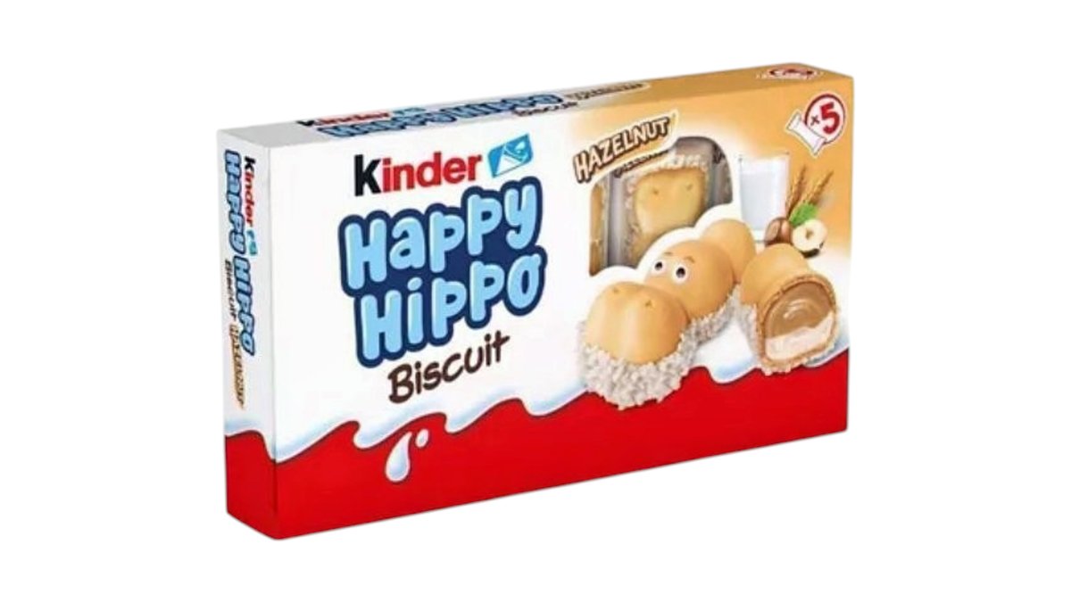 Vafliukai KINDER HAPPY HIPPO (HAZELNUT), 103g