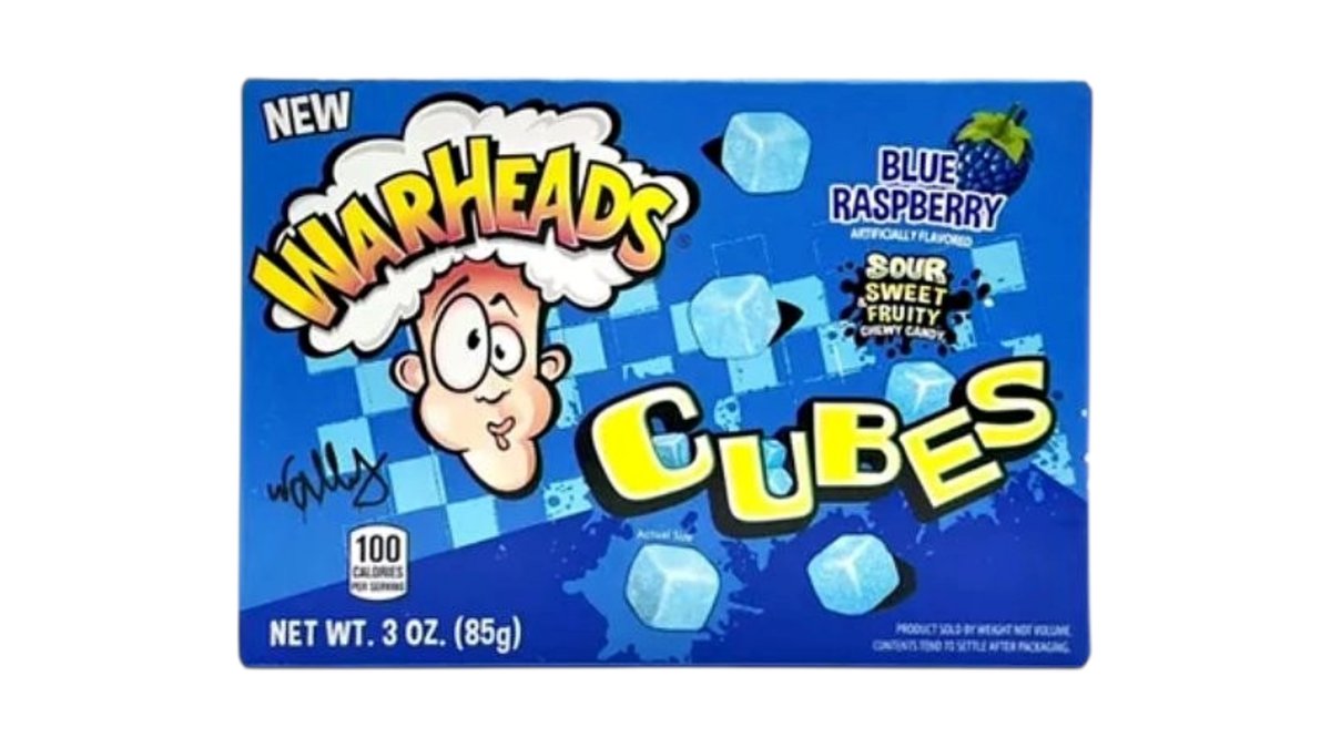 Kramtomi saldainiai WARHEADS (BLUE RASPBERRY), 85g