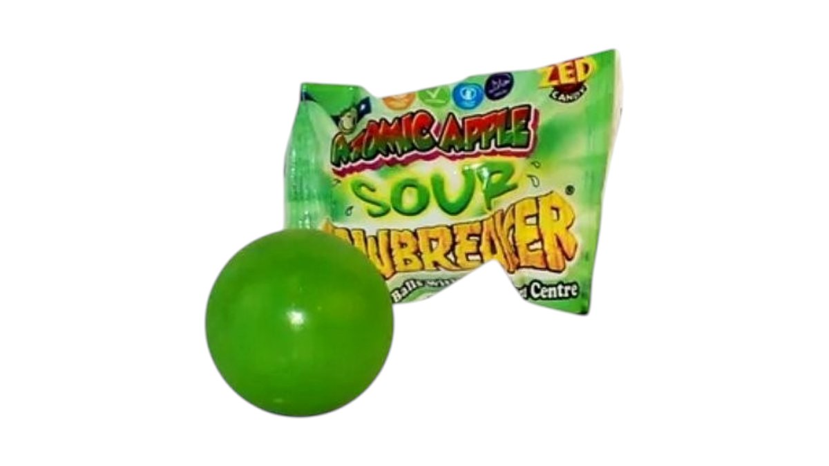 Saldainis su kramtomąja guma ZED CANDY JAWBREAKER (APPLE), 13g