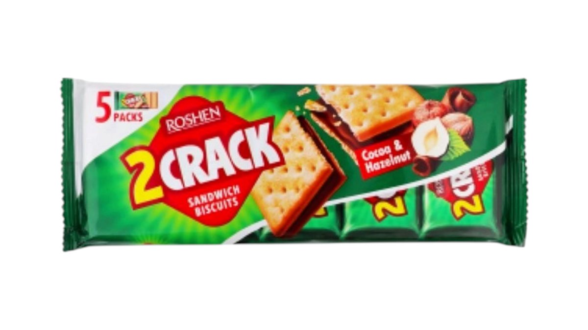 Sausainiai "2 CRACK" su kakaviniu riešutiniu įdaru 190g